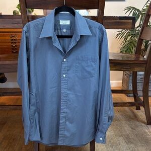 Yves Saint Laurent Slate Gray Button-Down Shirt